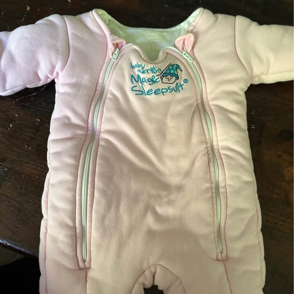 Baby Merlin's Magic Sleepsuit Pink Bodysuit